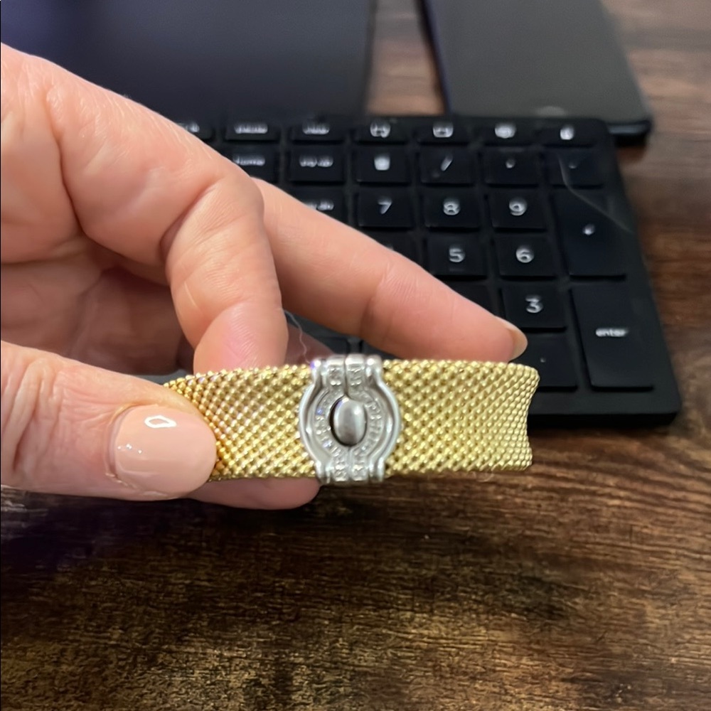 Gold and Silver Mesh Bracelet